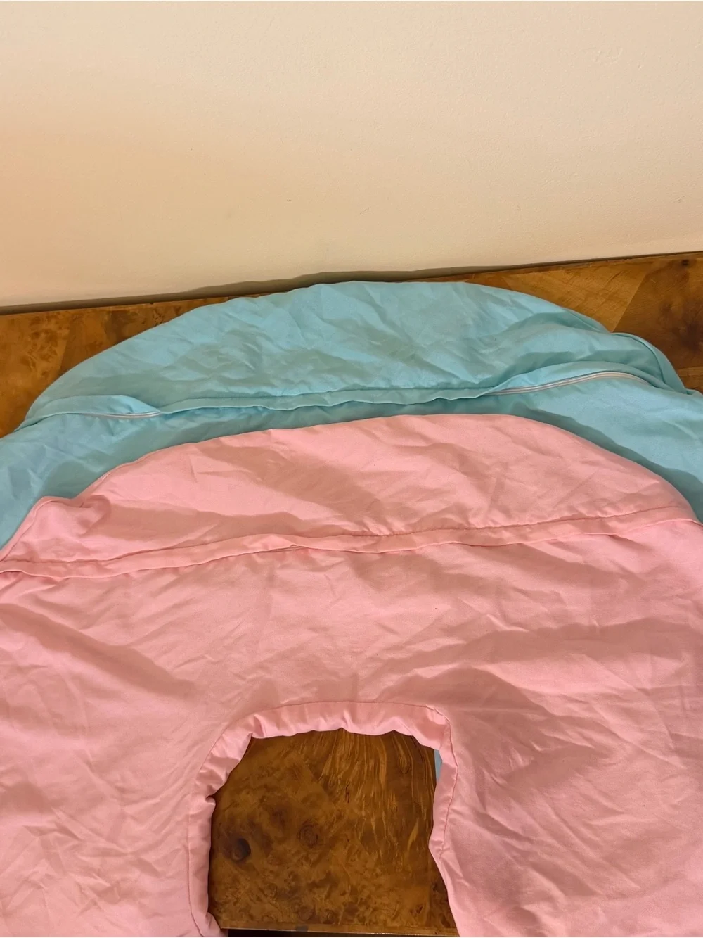 Nursing Pillow Covers Pillowcases Pair Pink Blue Biloban Infants